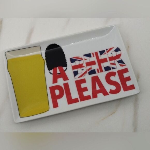 Crate&Barrel British Beer Tray Dish England Crate and Barrel - Picture 2 of 7